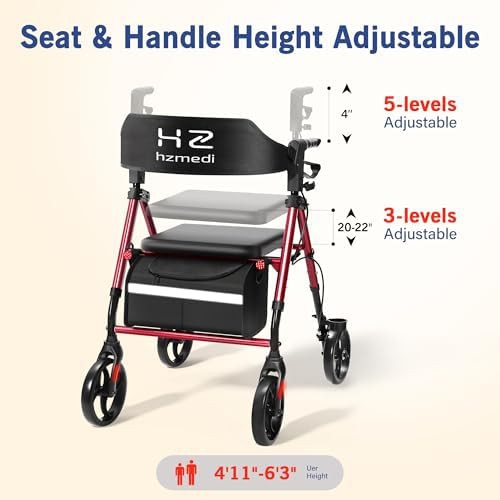 All terrain foldable rollator with arc seat — photo 3