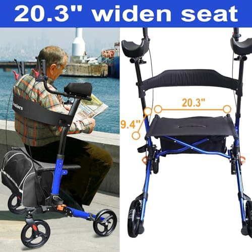 Extra wide bariatric upright walker for seniors — photo 4