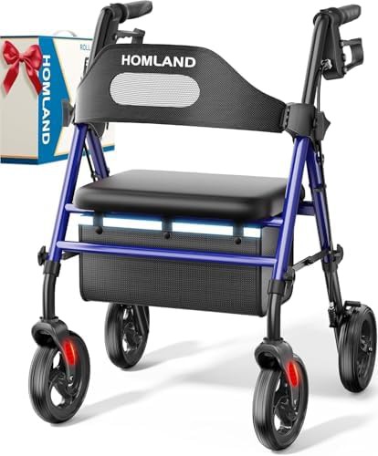 Silver finish rollator with sixteen inch seat