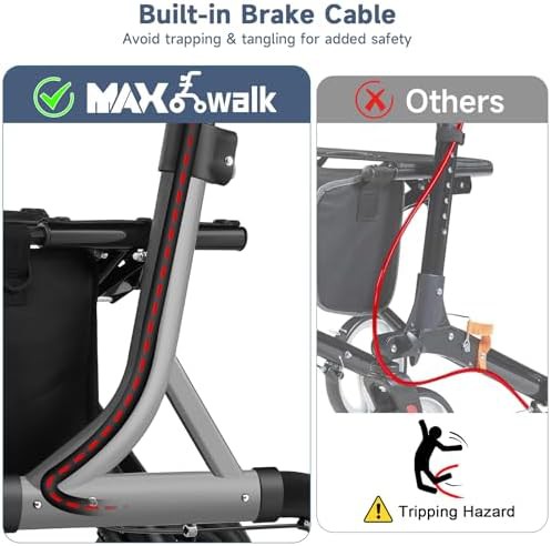 All terrain foldable walker with ten inch wheels — photo 4