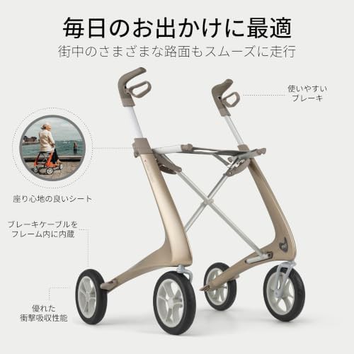 Lightweight four wheel seated rolling walker — photo 3