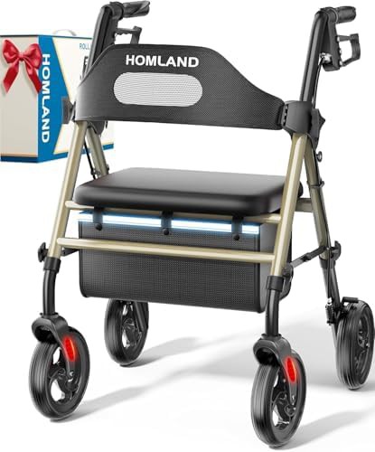 Foldable rollator with sixteen inch seat width