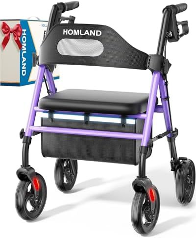 Rollator with enlarged seat and three fifty capacity