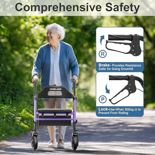 Rollator with enlarged seat and three fifty capacity — photo 5