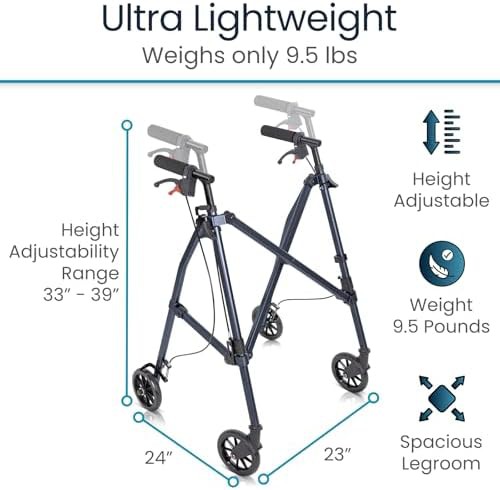 Compact folding walker for seniors — photo 4