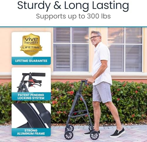 Compact folding walker for seniors — photo 5