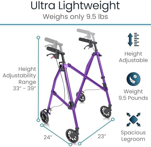 Standard lightweight foldable mobility walker — photo 4