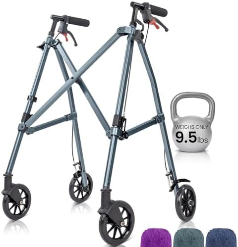 Lightweight narrow indoor folding walker