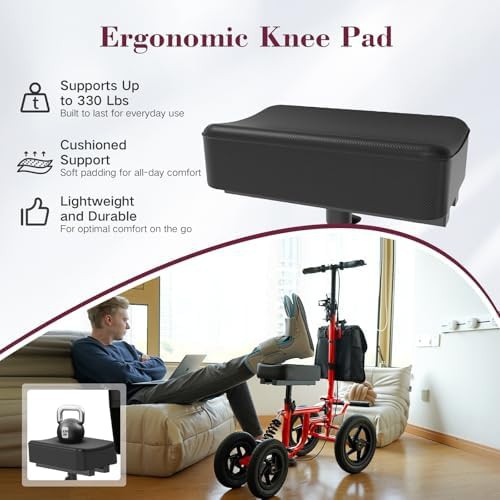 Foldable all terrain knee scooter — photo 4
