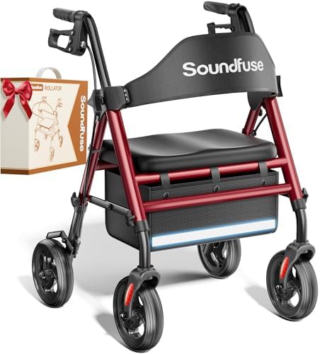 Heavy duty walker with sixteen inch arc seat