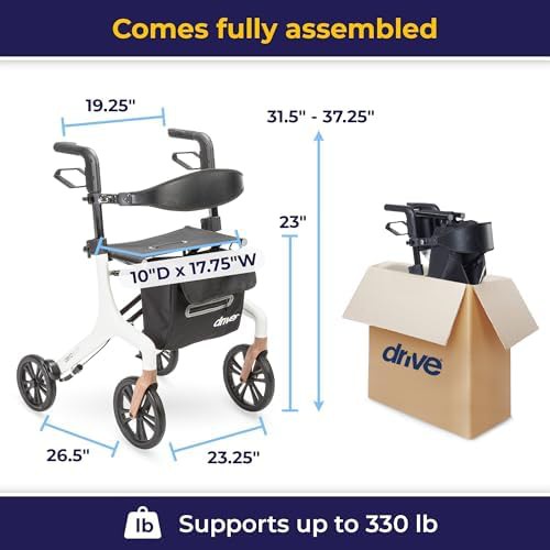 White aerowalk ultra lite rollator — photo 4