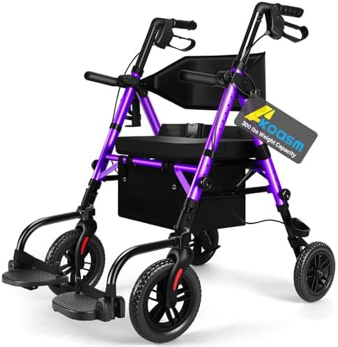 Foldable rollator and wheelchair hybrid