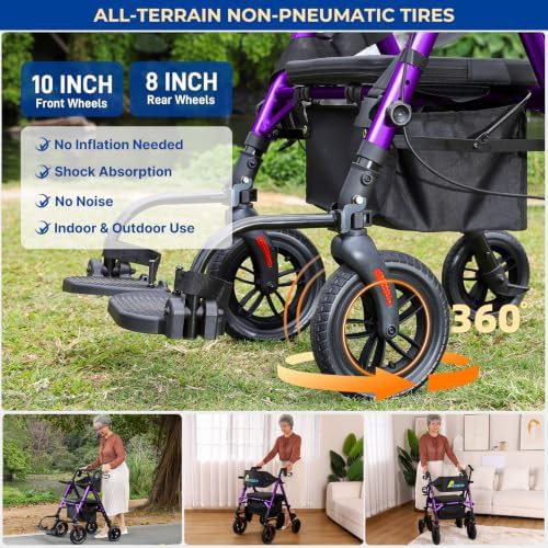 Foldable rollator and wheelchair hybrid — photo 4