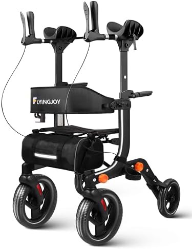 Upright all terrain walker with adjustable backrest