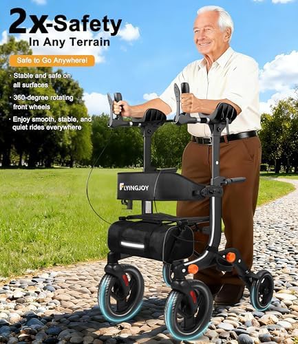 Upright all terrain walker with adjustable backrest — photo 3