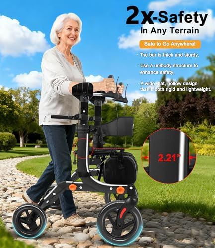 Upright all terrain walker with adjustable backrest — photo 4