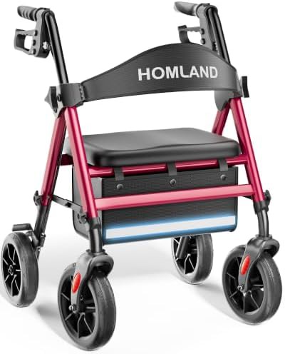 Ergonomic lightweight aluminum foldable walker