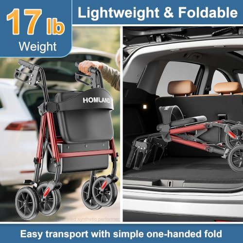 Ergonomic lightweight aluminum foldable walker — photo 5