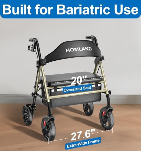 Heavy duty rollator with five hundred pound capacity — photo 3