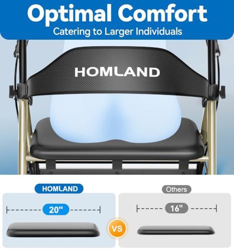 Heavy duty rollator with five hundred pound capacity — photo 4