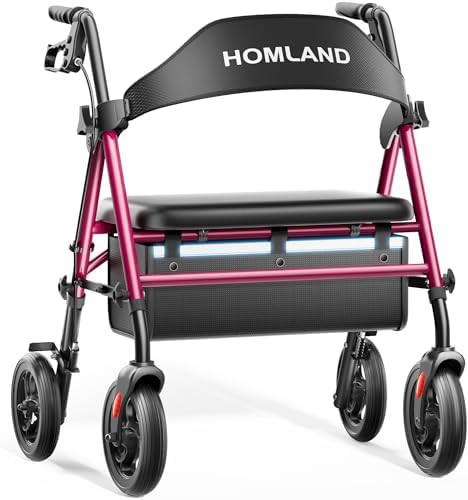 Bariatric heavy duty steel rollator five hundred pounds
