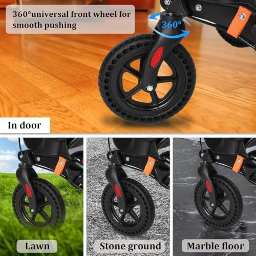 Narrow gray lightweight rollator with seat — photo 3