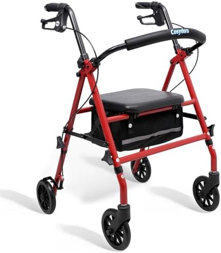 Heavy duty steel indoor rollator walker