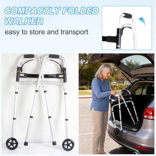 Upright aluminum walker in silver and black — photo 5