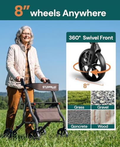 Foldable rollator walker for seniors — photo 5