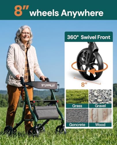 Rollator walker with seat for seniors — photo 5