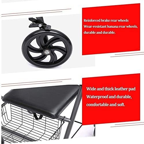 Steel folding rollator with standard seat — photo 4