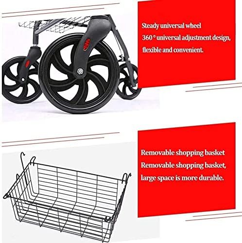 Steel folding rollator with standard seat — photo 5