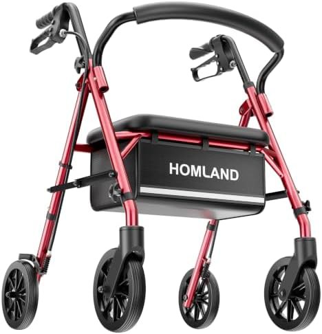 Lightweight sixteen pound foldable rollator walker