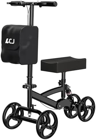 Shock absorbing all terrain knee walker