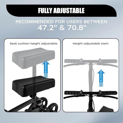 Shock absorbing all terrain knee walker — photo 4