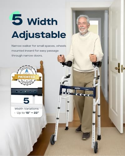 Narrow upright folding bariatric walker — photo 4