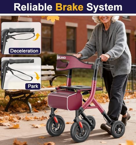 All terrain rollator with ten inch wheels — photo 5