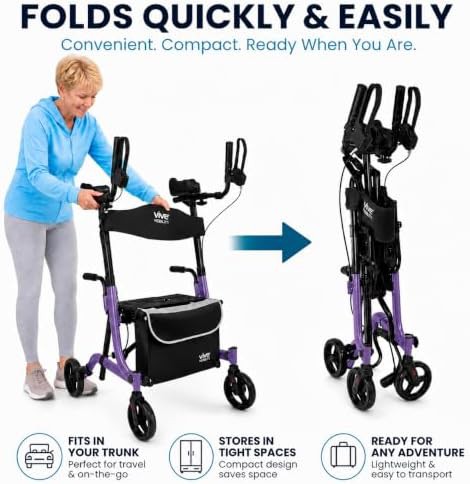 Heavy Duty Folding Upright Rollator — photo 4