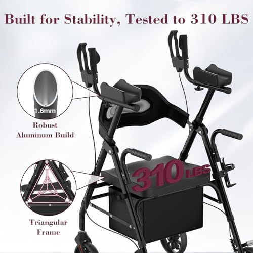 Upright stand up walker with padded seat — photo 4