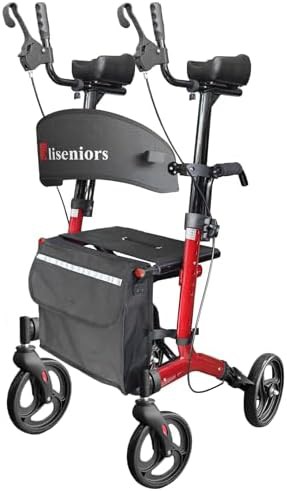 Aluminum upright foldable senior rollator