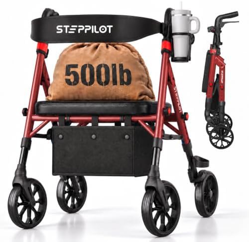 Heavy duty bariatric walker with aluminum frame