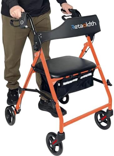 Lightweight Easy Folding Rollator Walker