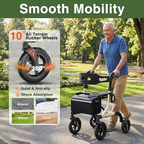 Golden all terrain walker with 10 inch wheels — photo 4