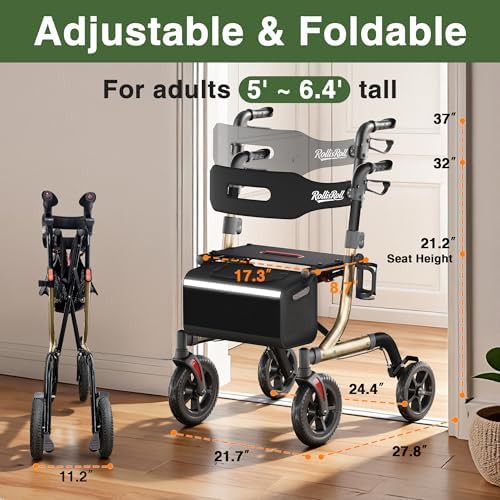 Golden all terrain walker with 10 inch wheels — photo 5