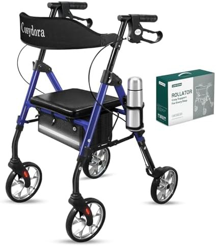 Lightweight aluminum rollator 350 lb capacity