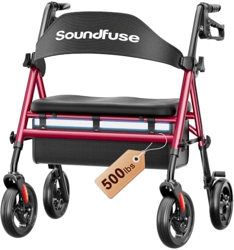 Wide seat bariatric walker for indoors