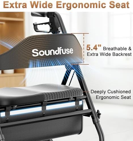 Bariatric steel walker with twenty inch seat — photo 4