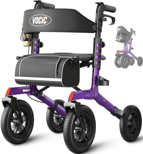 Blue Large Wheel All Terrain Rollator