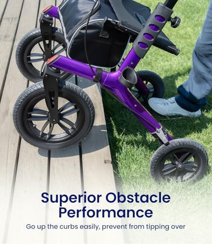Blue Large Wheel All Terrain Rollator — photo 3