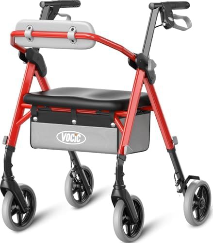 Standard steel rollator with 380 pound capacity